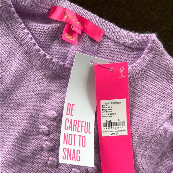 Lavender Heart Pattern Sweater - Picture 2 of 3